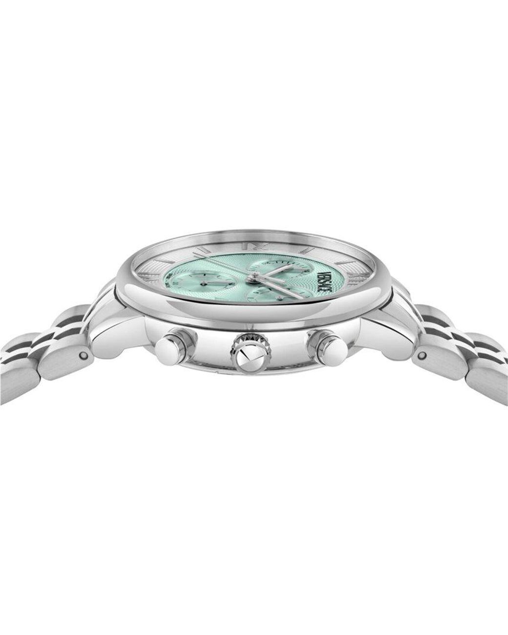 Versace Gray Classic Round Chrono Watch