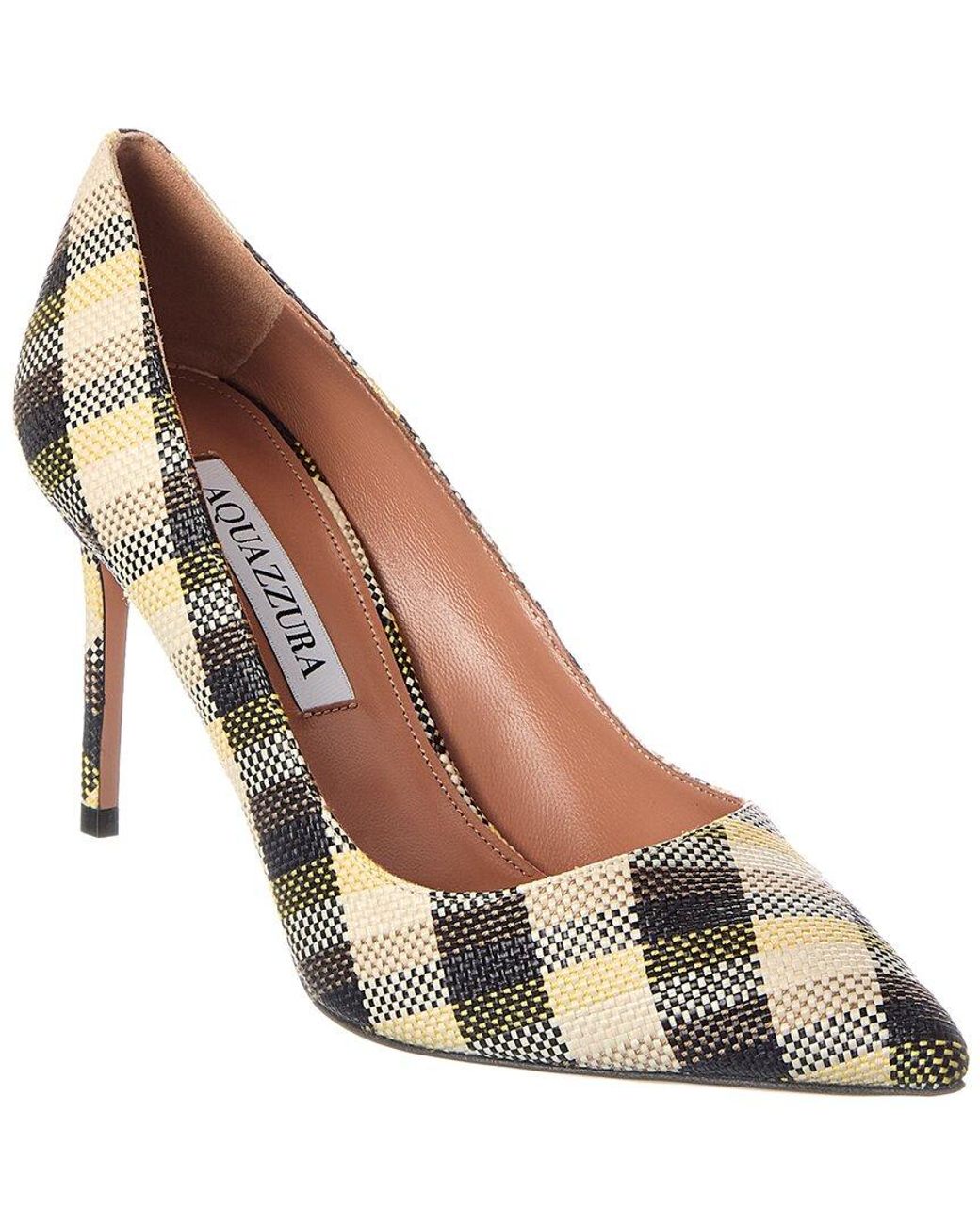 Aquazzura Metallic Raffia Pump