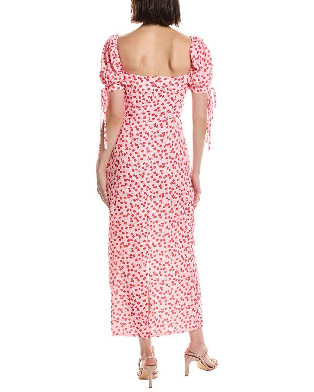 HL Affair Pink Short Sleeve Midi Dress