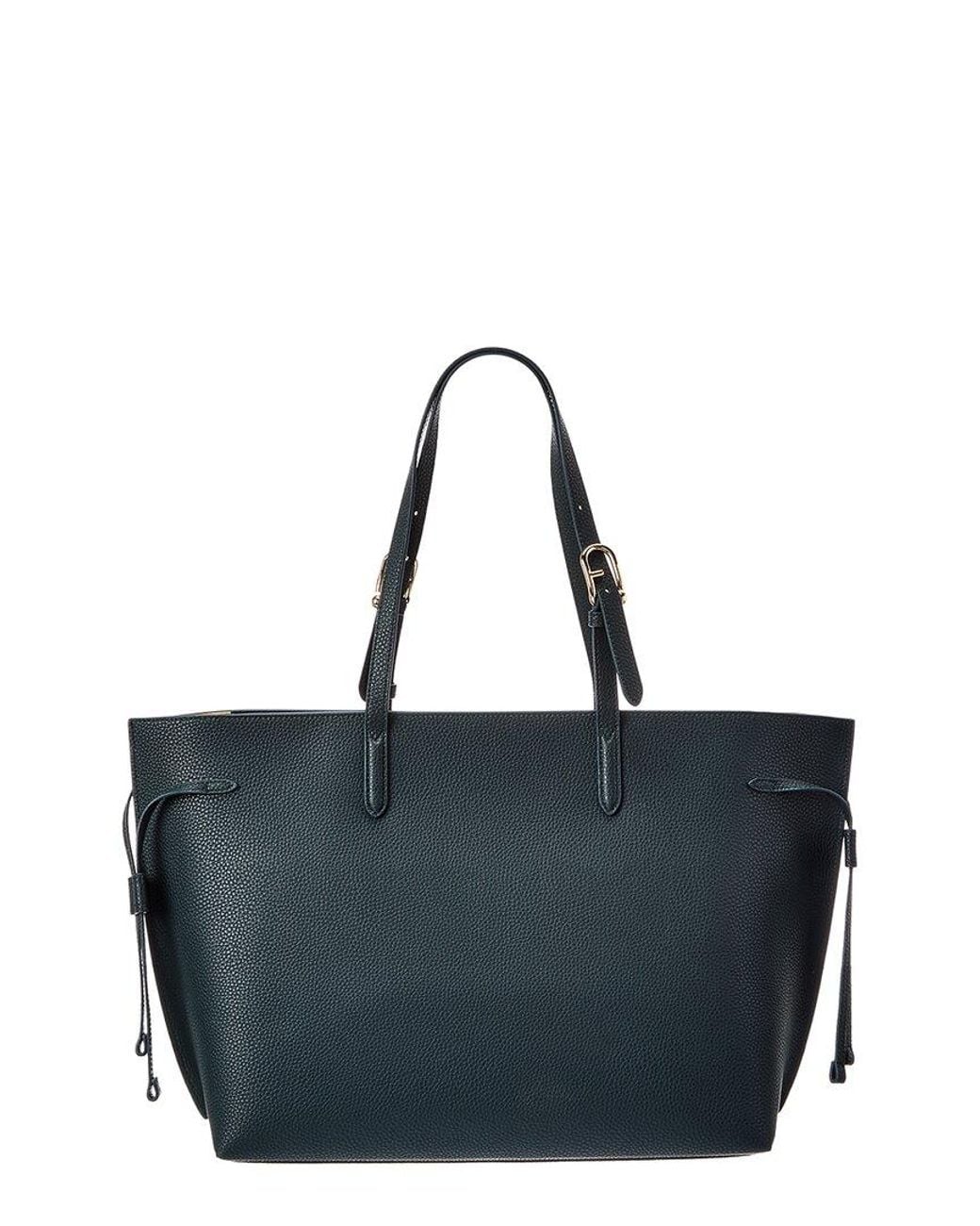 Furla Blue Ava Large Leather Tote