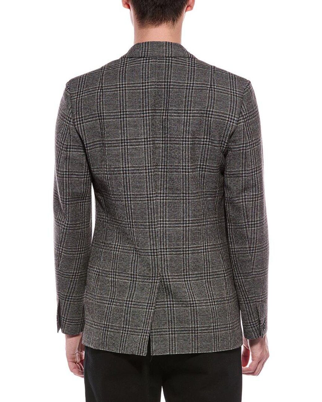 Rag & Bone Gray Butler Plaid Wool Blazer for men