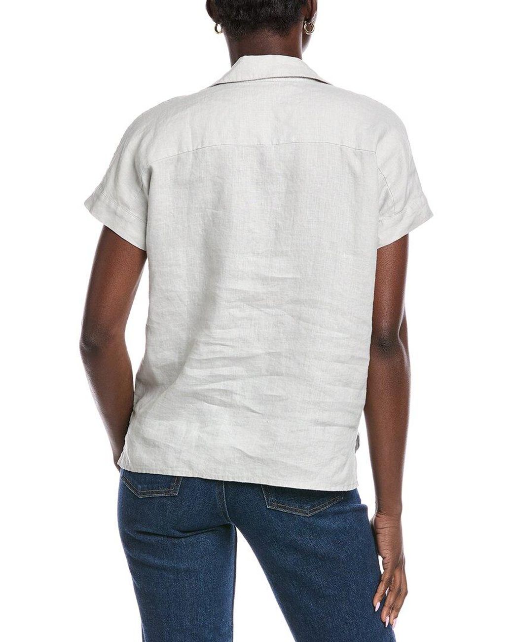 James Perse White Linen Shirt
