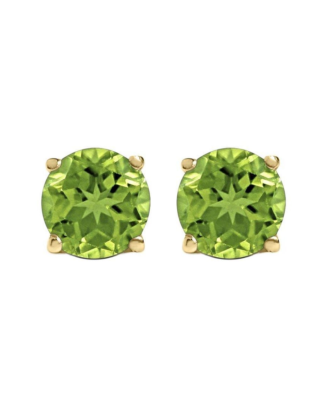 Haus of Brilliance Green Colorful Gemstones 14K 1.10 Ct. Tw. Peridot Stud Earrings