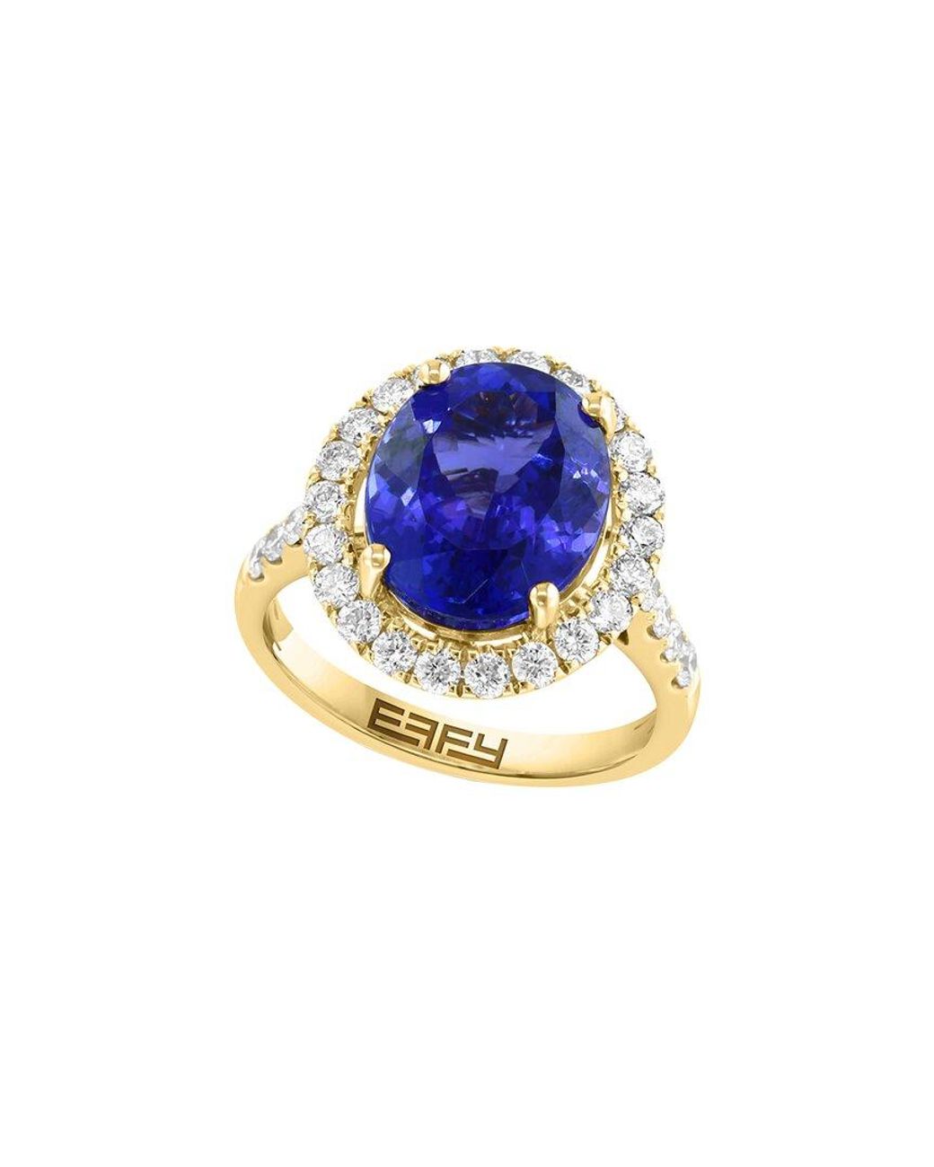 Effy Fine Jewelry Blue 14K 5.56 Ct. Tw. Diamond & Tanzanite Ring