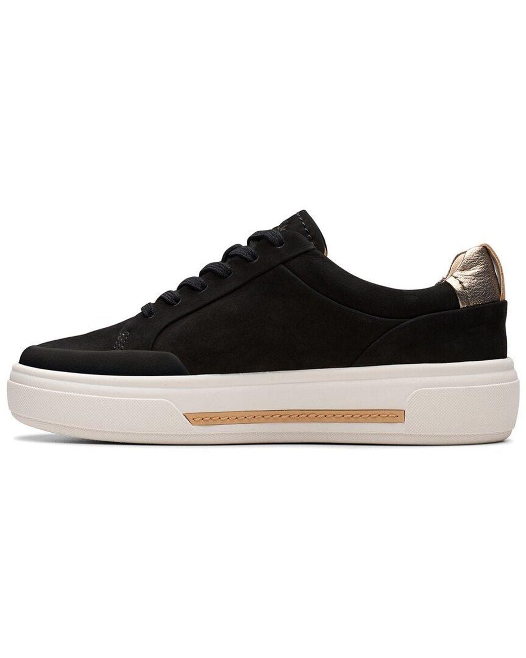 Clarks Black Hollyhock Zip Nubuck Sneaker