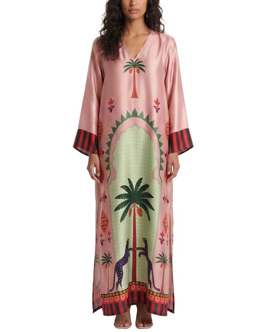 Ariele Tesoro Red Print Maxi Dress
