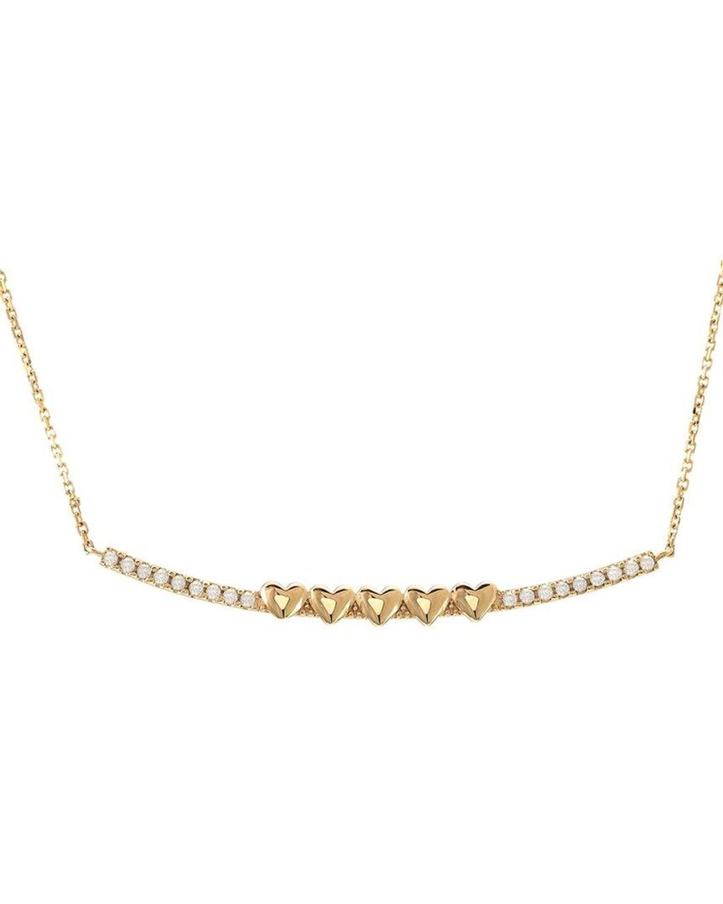 Diamond Select Cuts Metallic 0.11 Ct. Tw. Diamond 14K Necklace