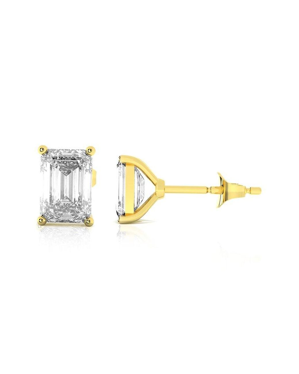 Amairah Metallic 14K 2.00 Ct. Tw. Lab-Grown Diamond Stud Earrings