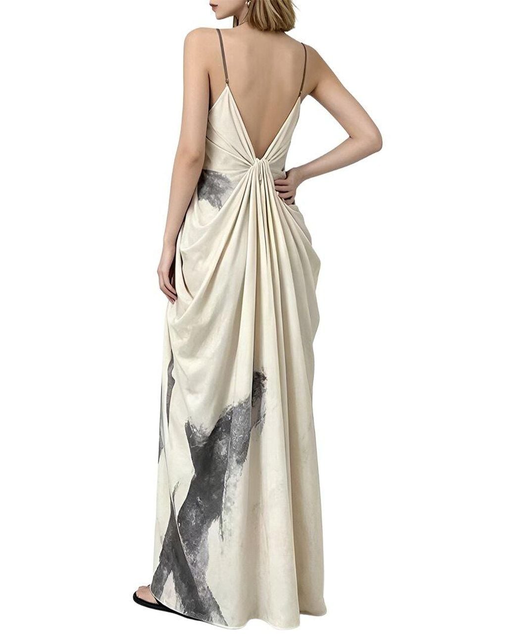 Linda Charm White Sleeveless Maxi Dress