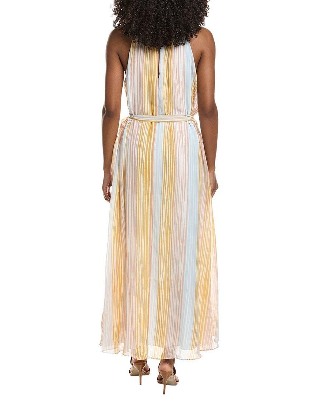 Vince Camuto Natural Halter-Neck Maxi Dress