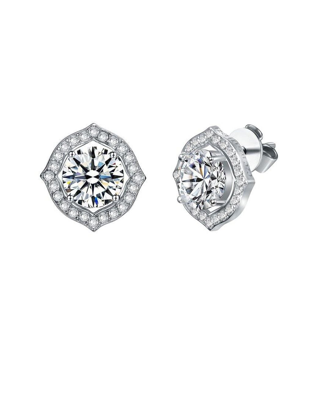 Genevive Jewelry White Stud Earrings