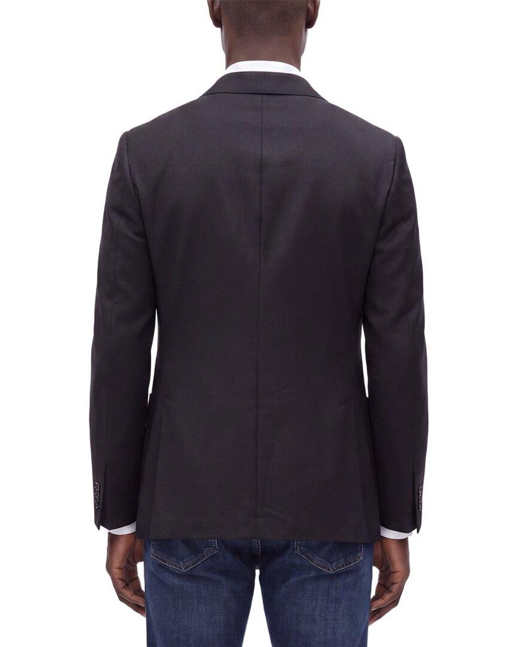 Corneliani Blue Cc Collection Virgin Wool Slim Fit Semi-Lined Blazer for men