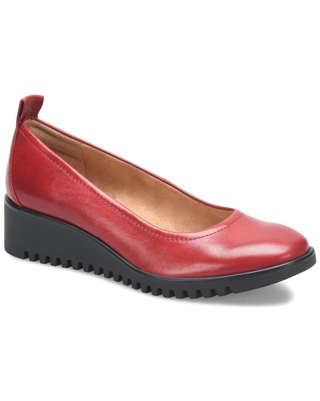 Comfortiva Red Dillon Leather Flat