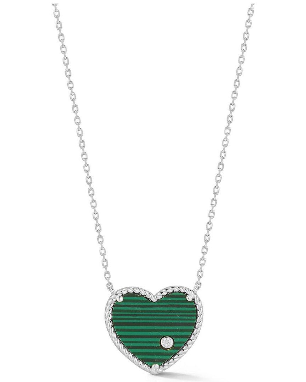 Glaze Jewelry White Malachite Cz Necklace