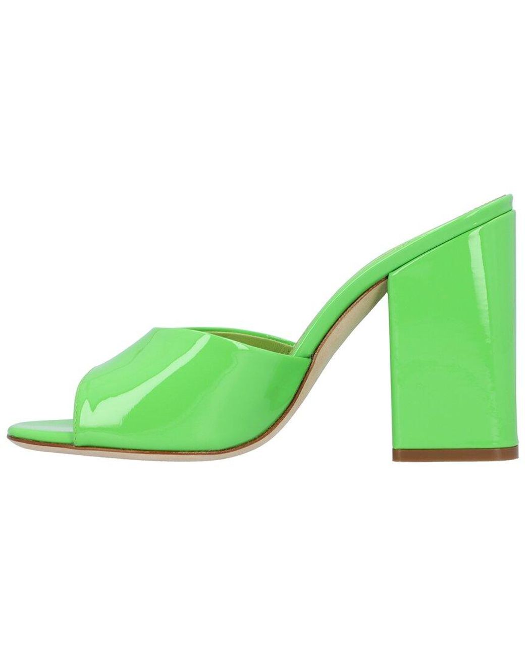 Paris Texas Green Anja Leather Mule