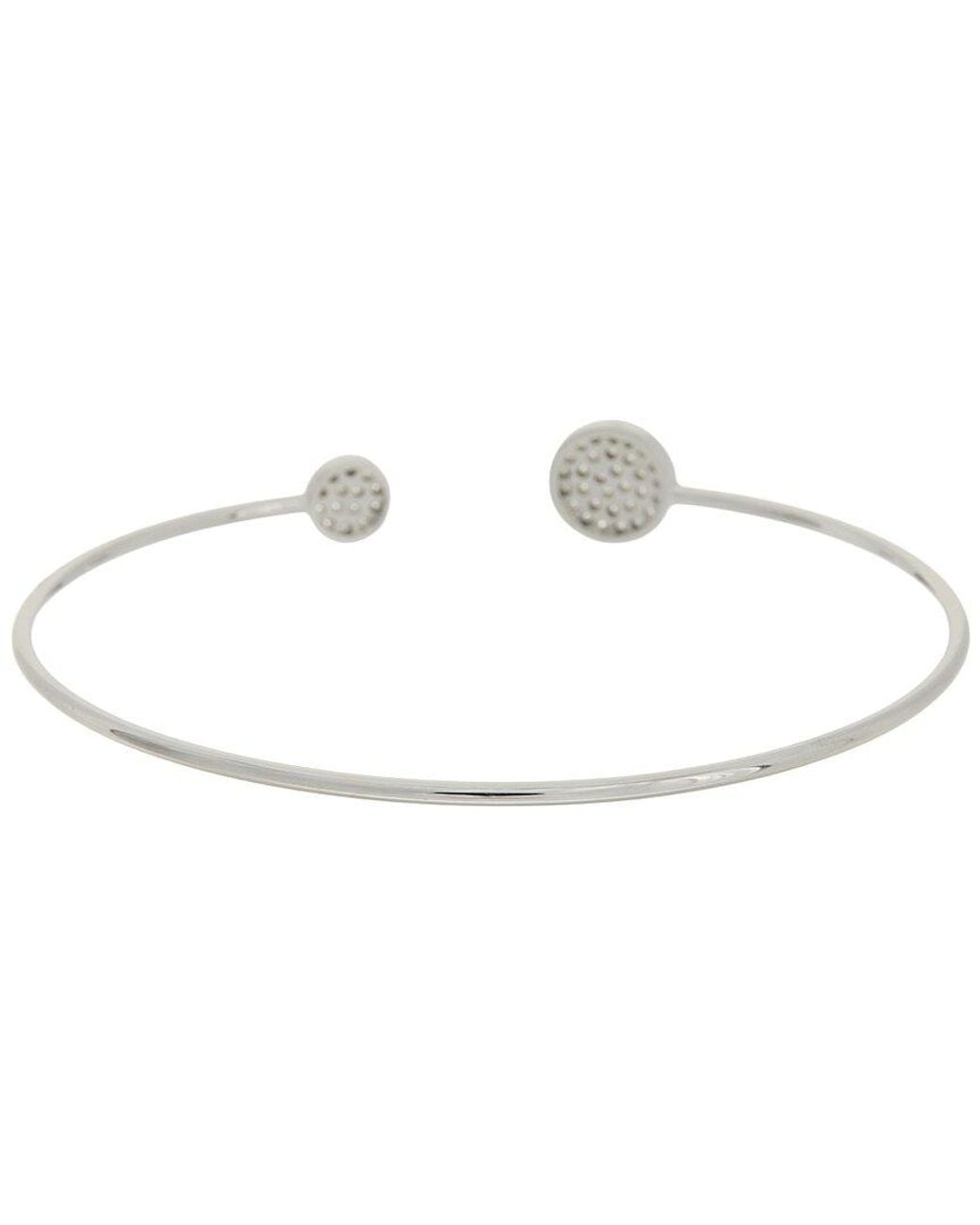 Juvell White 18K Plated Cz Bangle Bracelet