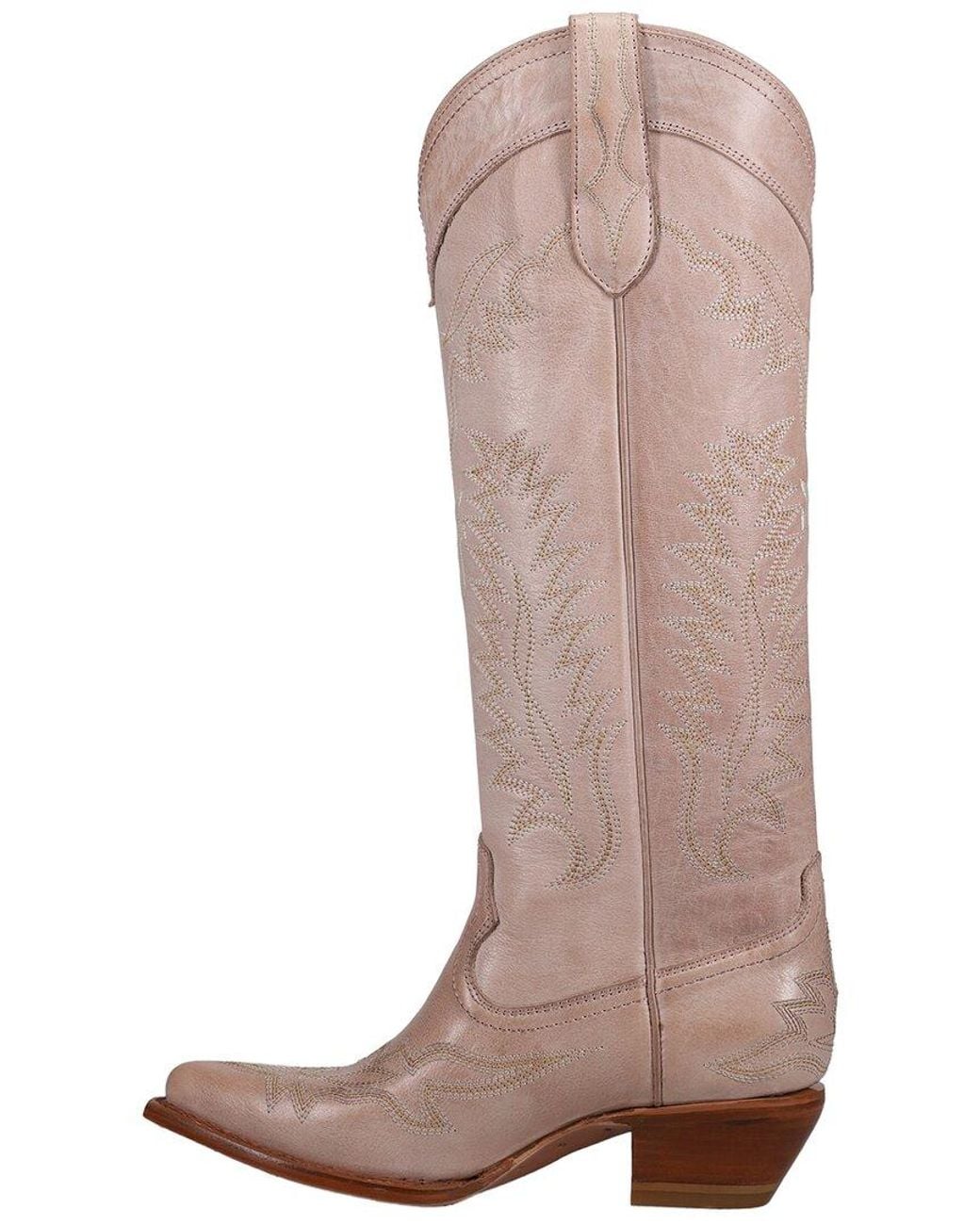 Frye Brown Sacha Feather Deco Leather Boot