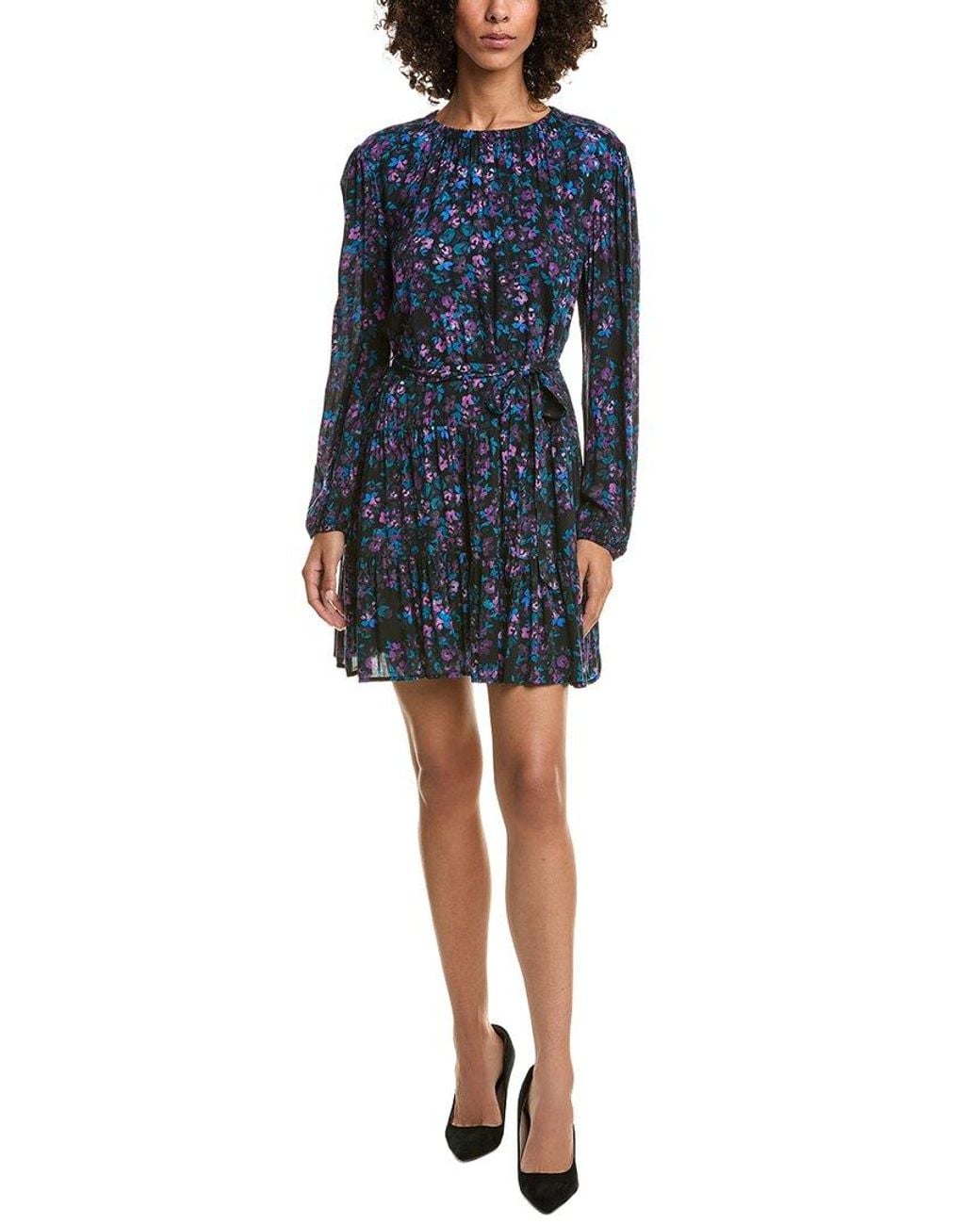 Bella Dahl Blue Tiered Mini Dress