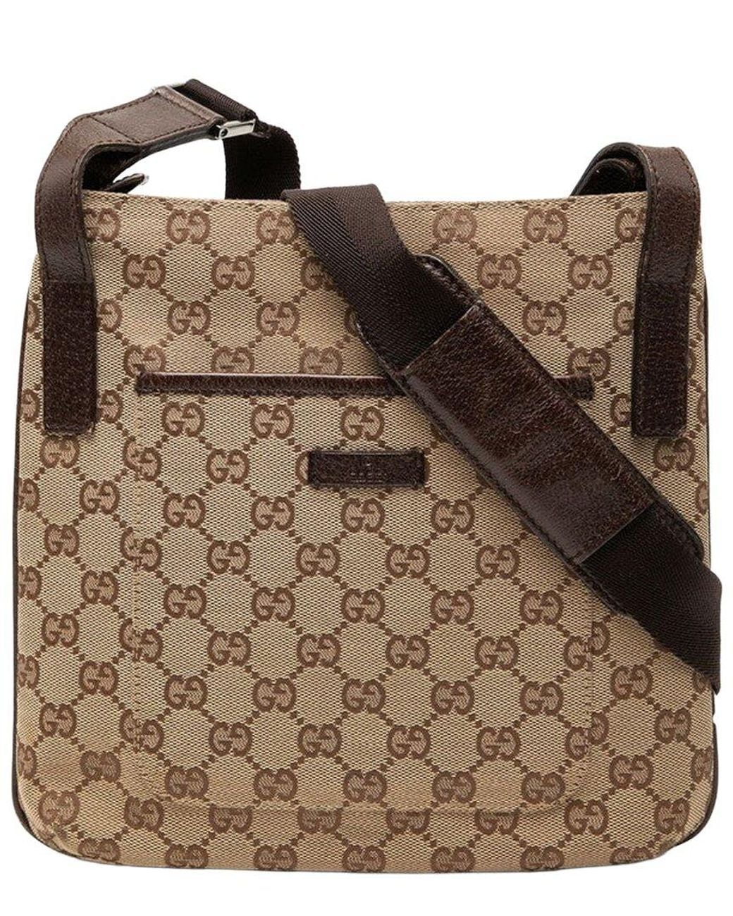 Gucci Brown Gg Canvas Crossbody (Authentic Pre-Loved)