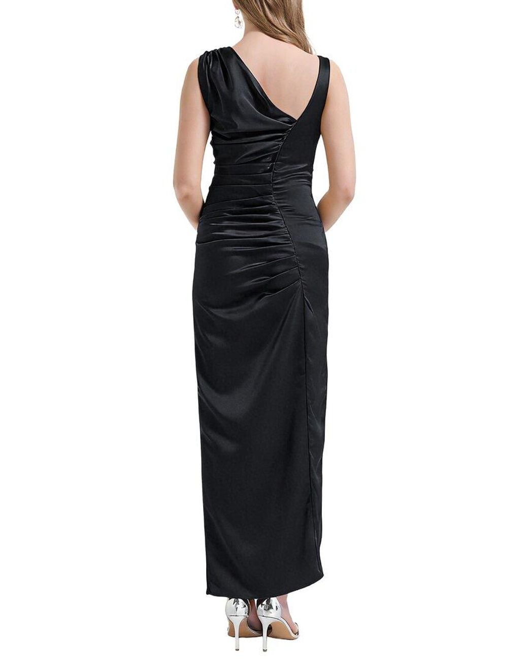 Kaimilan Black Solid Sleeveless Maxi Dress