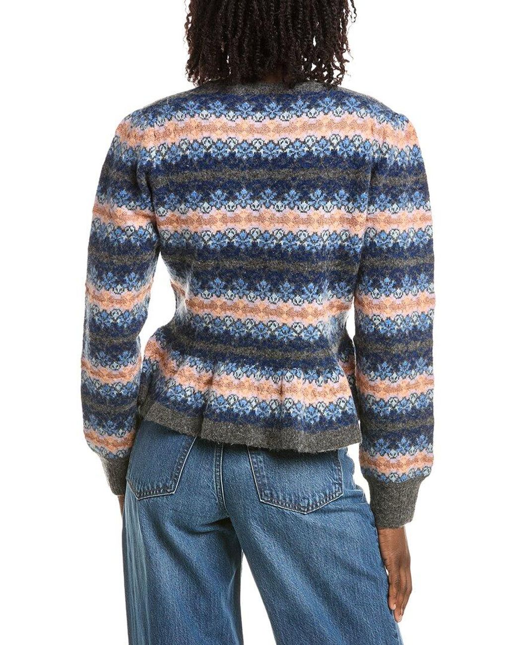 Cinq À Sept Blue Evelyn Wool-Blend Pullover