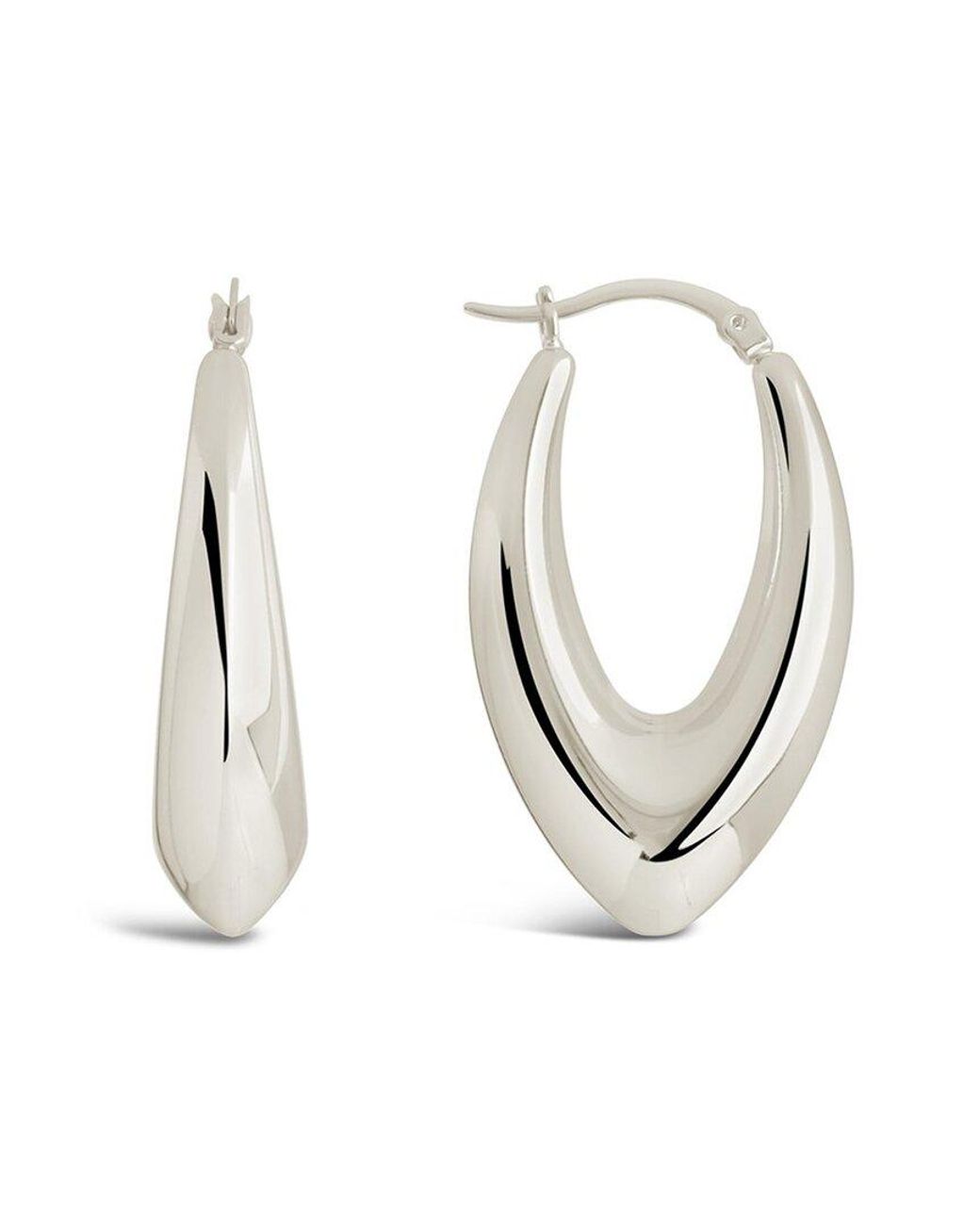 Sterling Forever Multicolor Stainless Steel V Drop Hoops