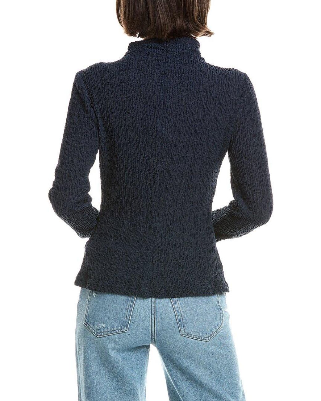 Rebecca Taylor Blue Textured Sweater