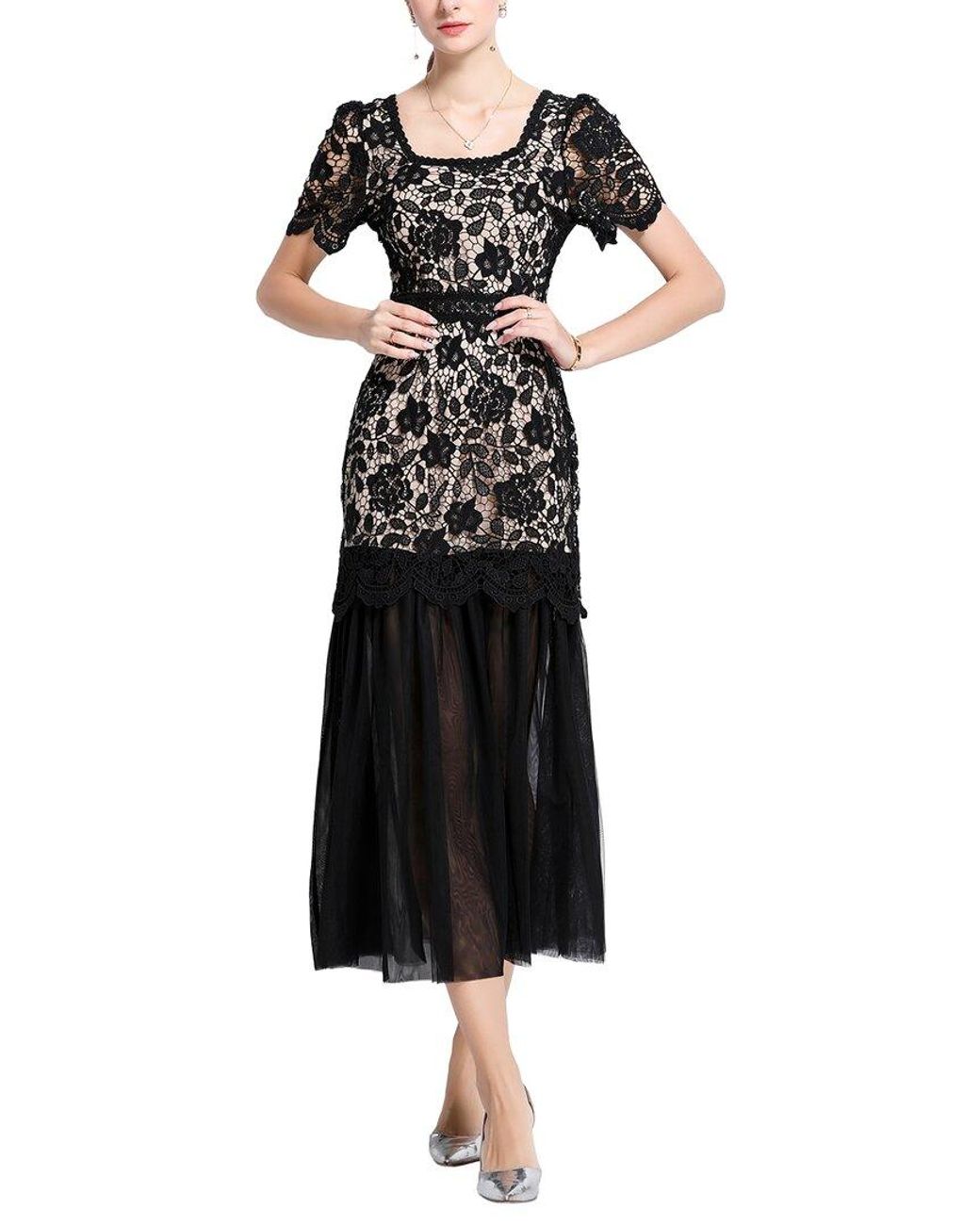 Kaimilan Black Midi Dress