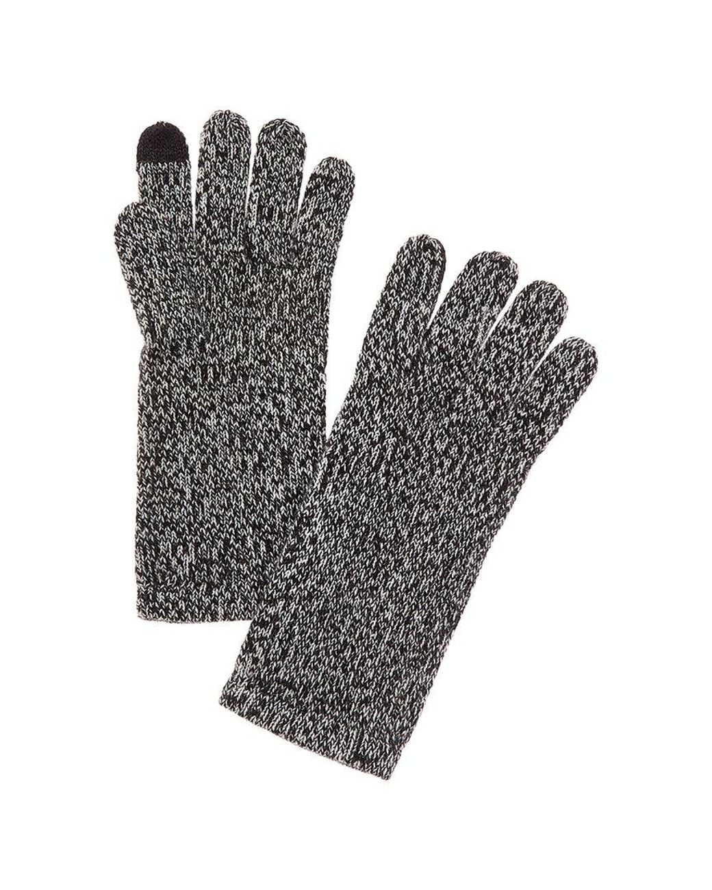 Amicale Cashmere Gray Mouline Cashmere Texting Gloves