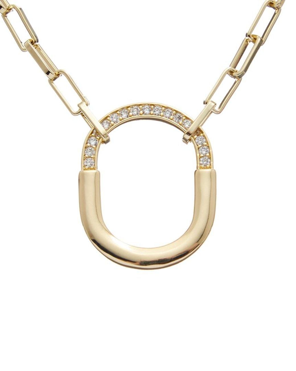 Juvell Metallic 18K Plated Cz Link Necklace