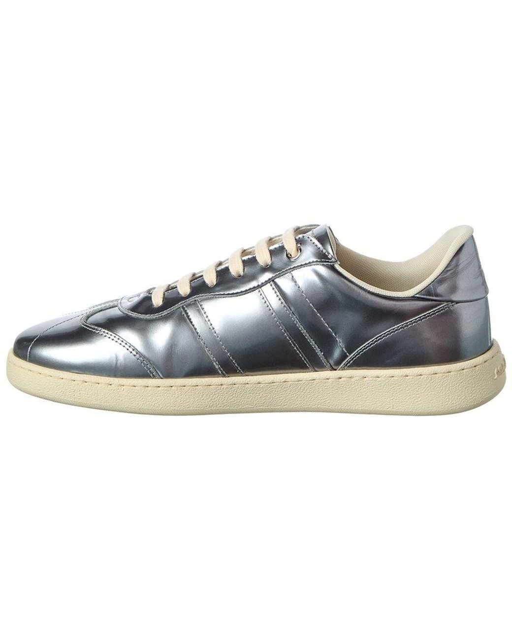 Ferragamo Blue Achille 1 Leather Sneaker
