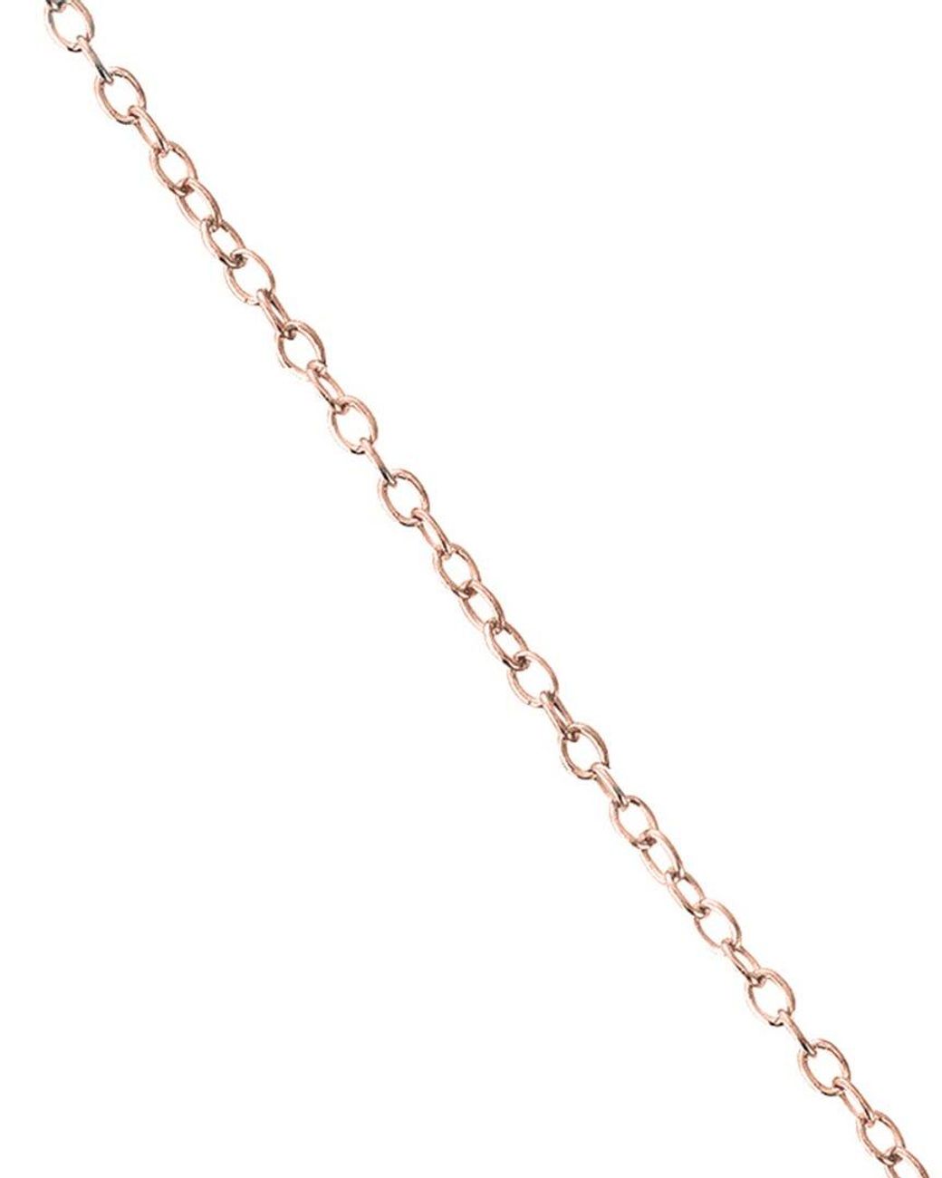 Genevive Jewelry White 18k Rose Gold Vermeil Pendant Necklace