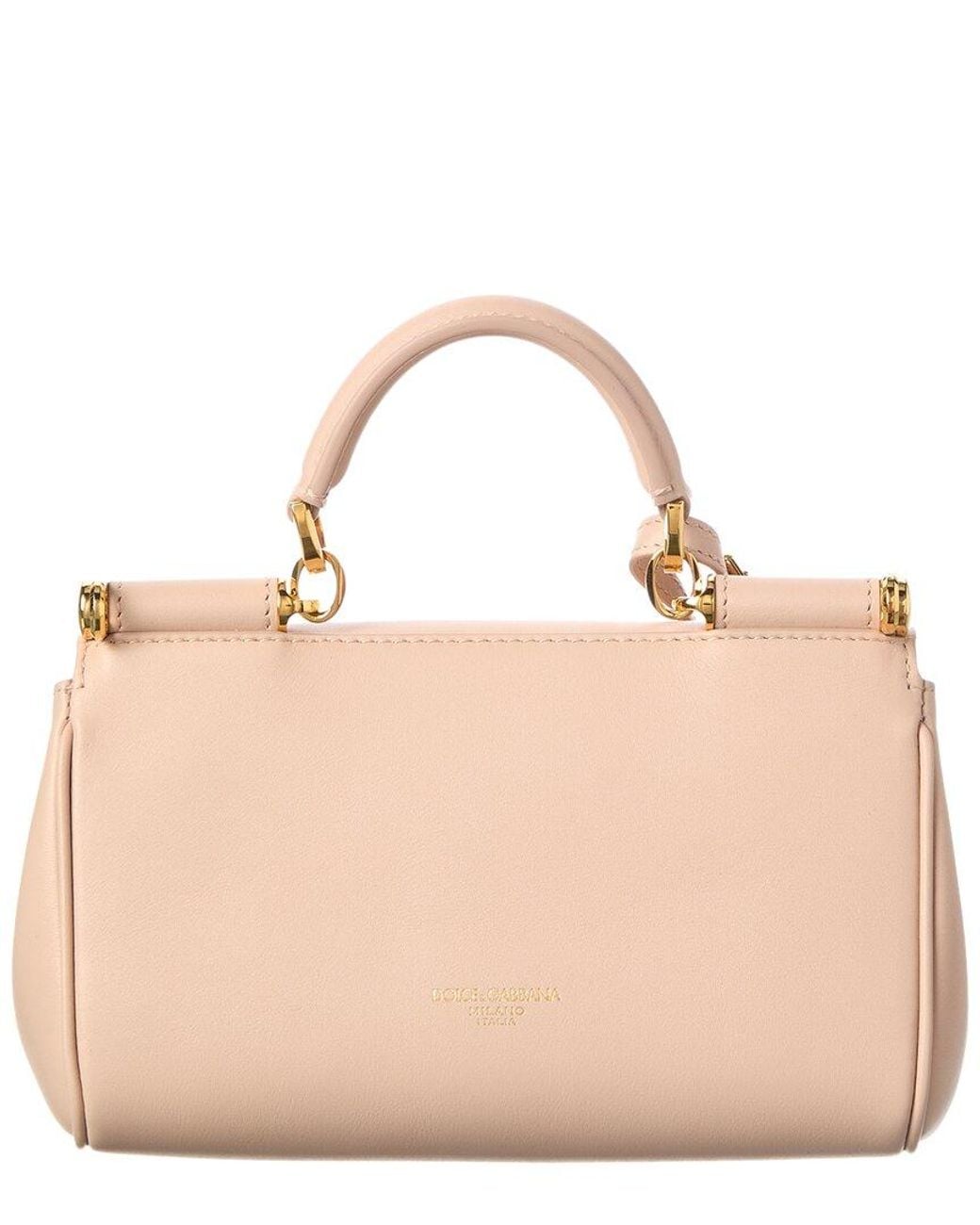 Dolce & Gabbana Natural Sicily Mini Leather Clutch