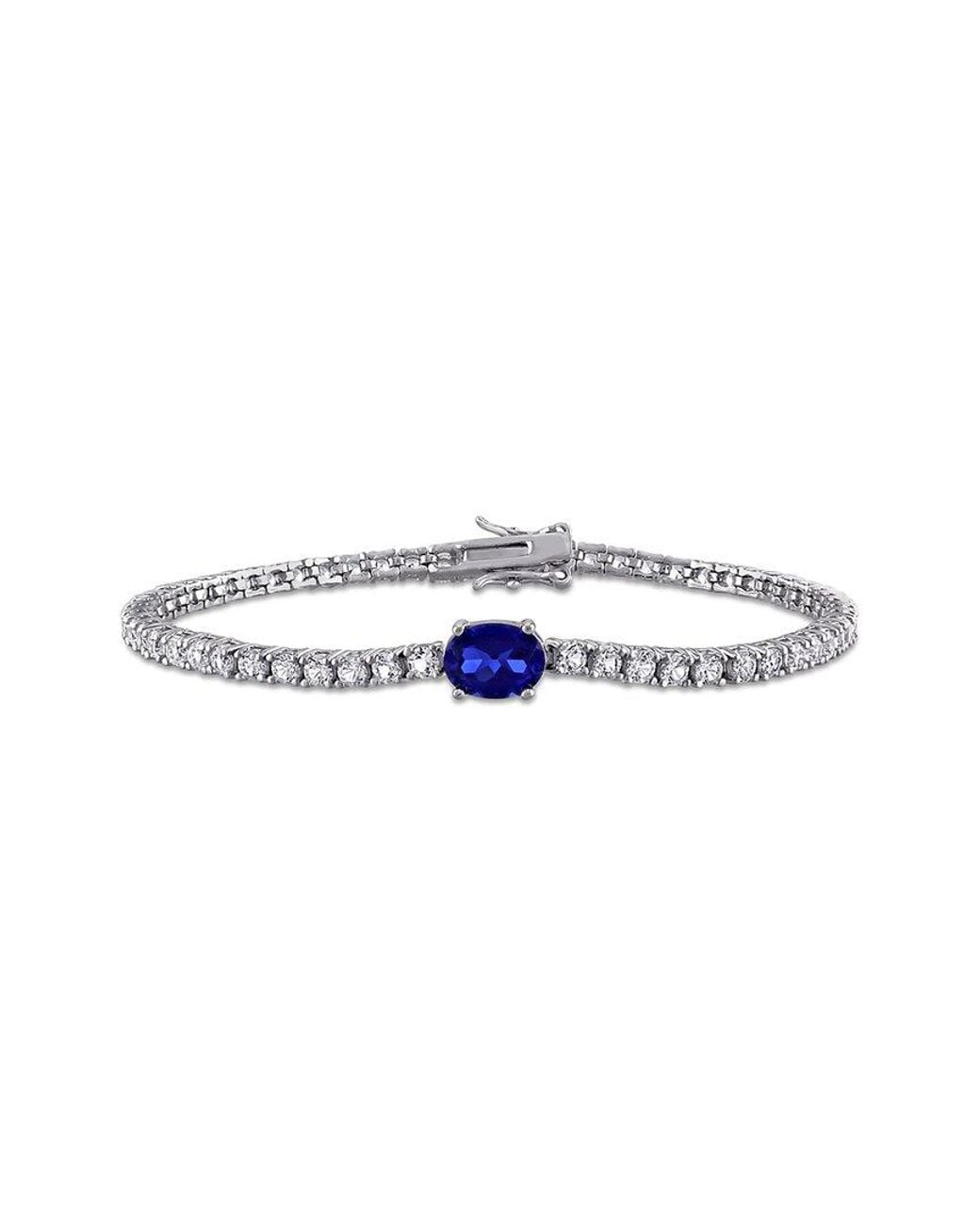 Rina Limor White 6.75 Ct. Tw. Lab-Grown Sapphire Bracelet