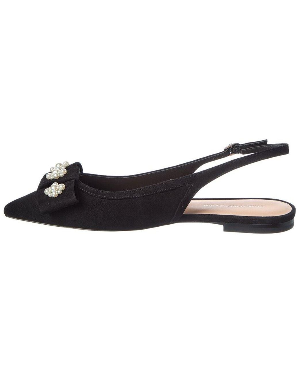 Stuart Weitzman Black Julietta Suede Slingback