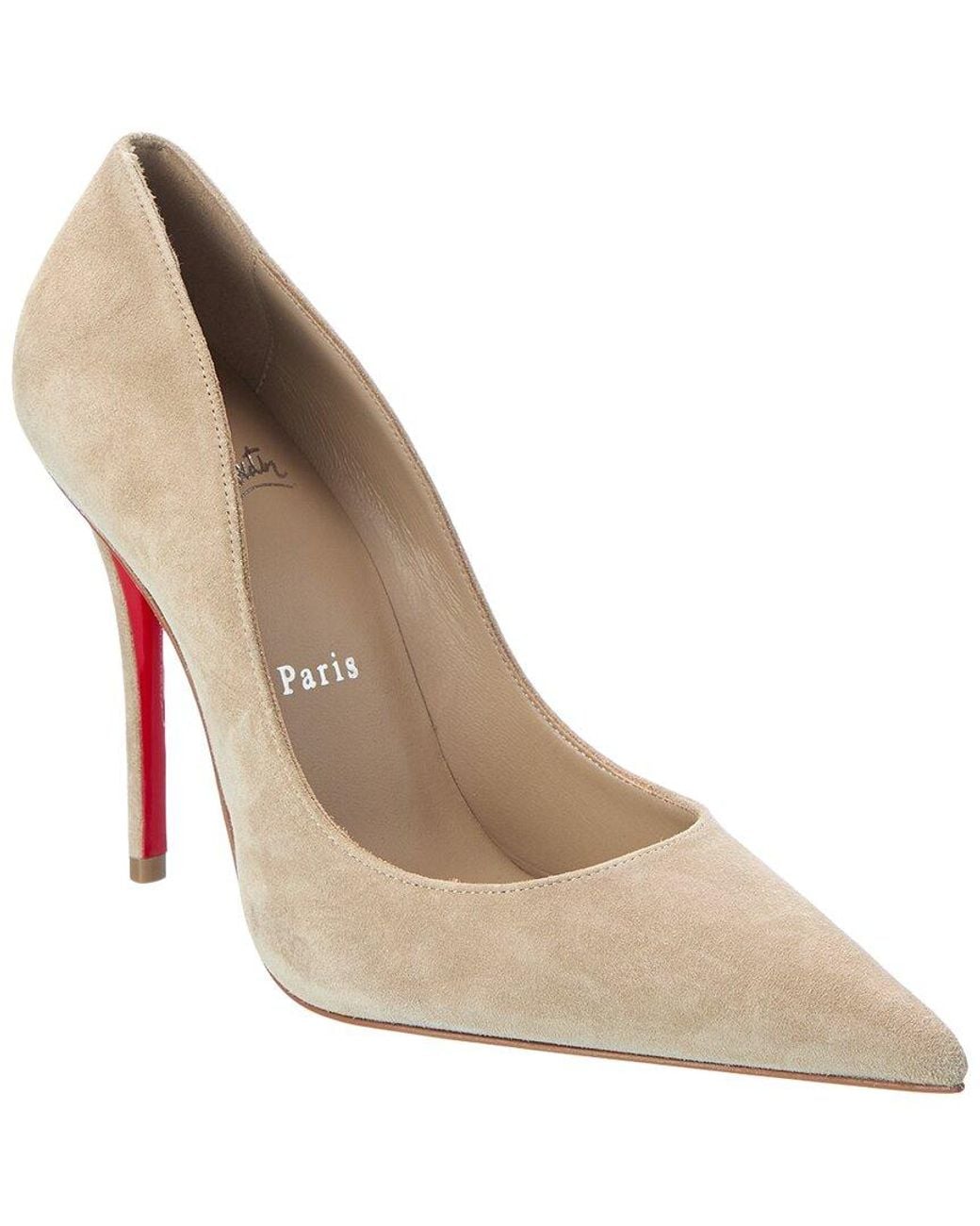 Christian Louboutin Natural Miss Z 100 Suede Pump