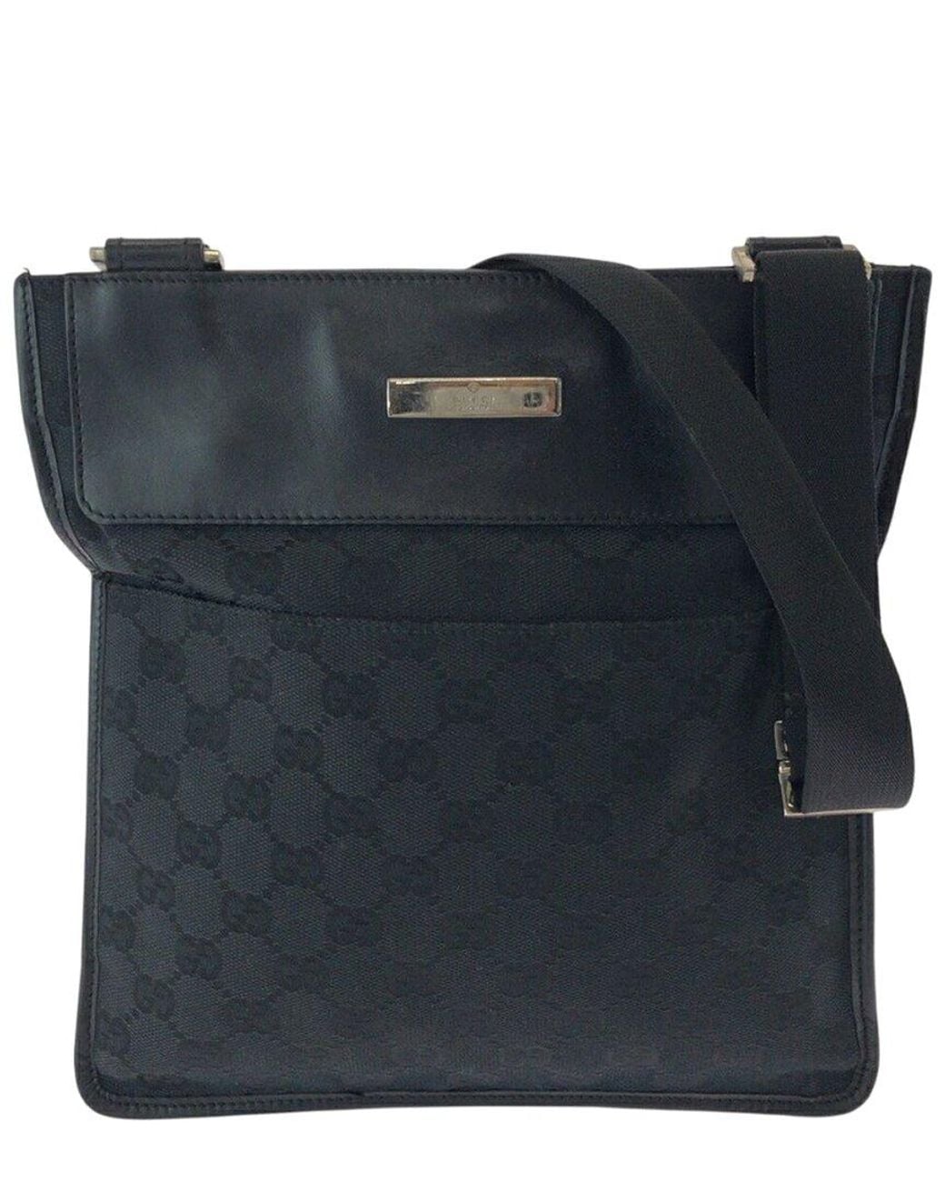 Gucci Blue Gg Canvas Shoulder Bag (Authentic Pre-Loved)
