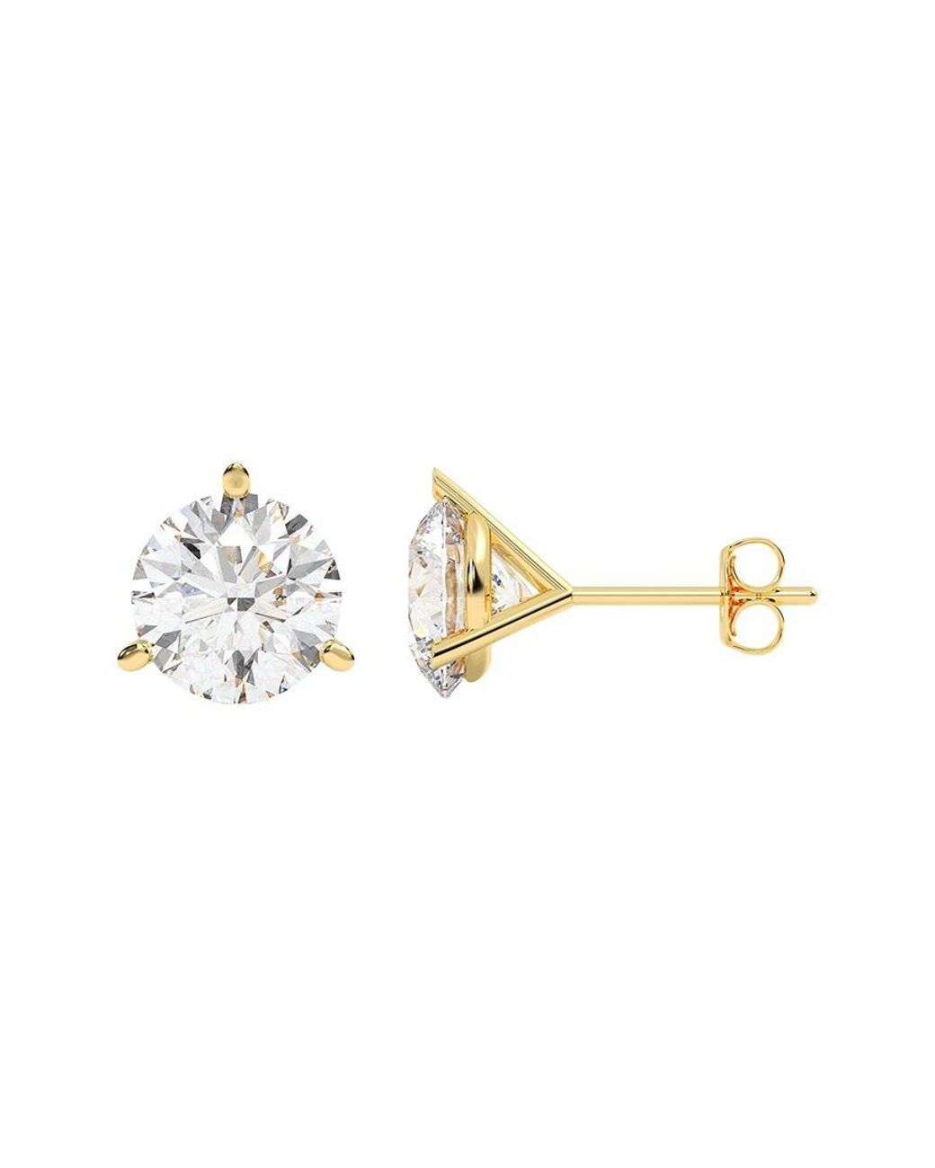 Diamond Select Cuts Metallic 14K 4.00 Ct. Tw. Diamond Earrings