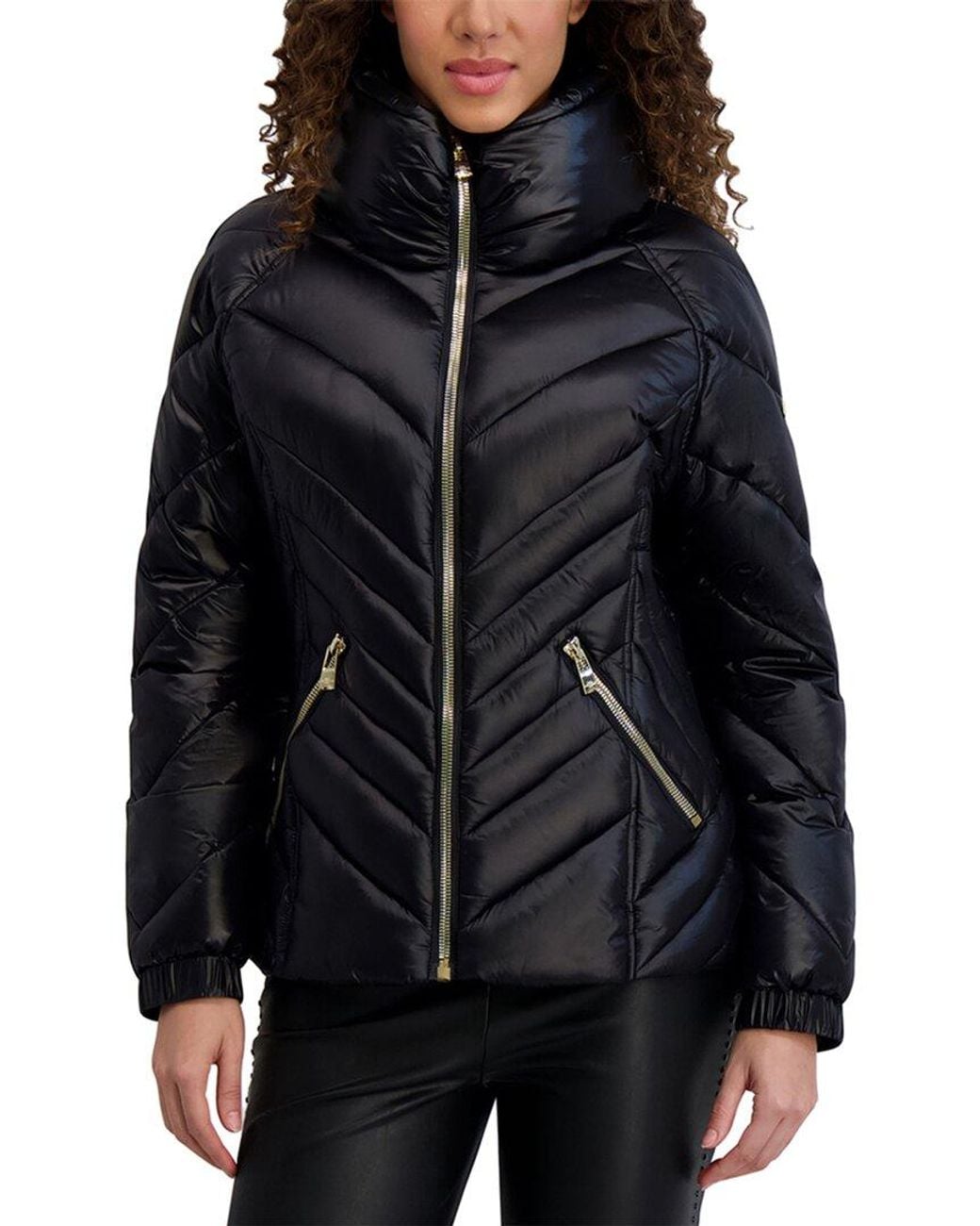 Karl Lagerfeld Black Quilted Coat