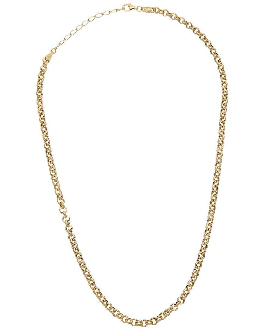 Argento Vivo Metallic Gold Rolo Chain Necklace