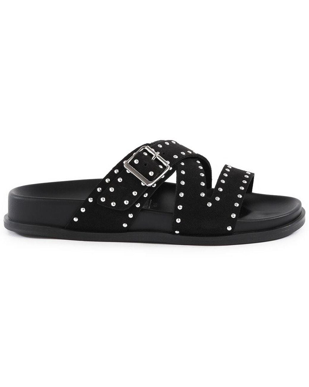 Seychelles Black Vip List Suede Sandal