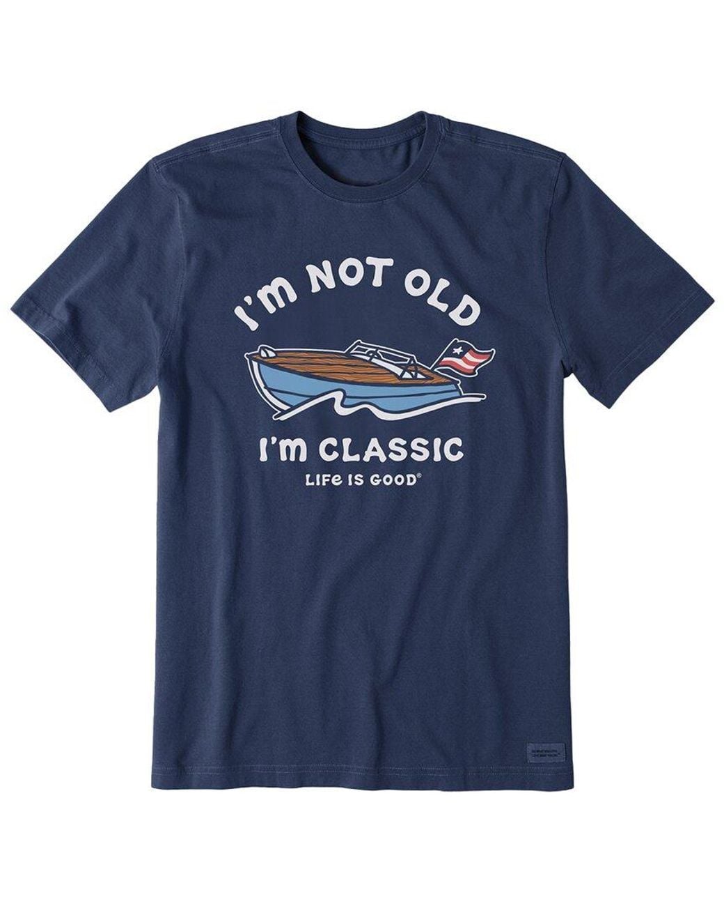 Life Is Good. Blue Crusher T-shirt for men