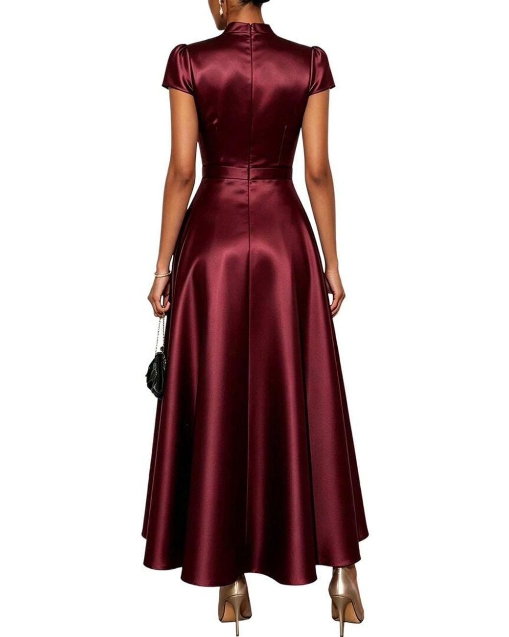 TAZGA Red Midi Dress