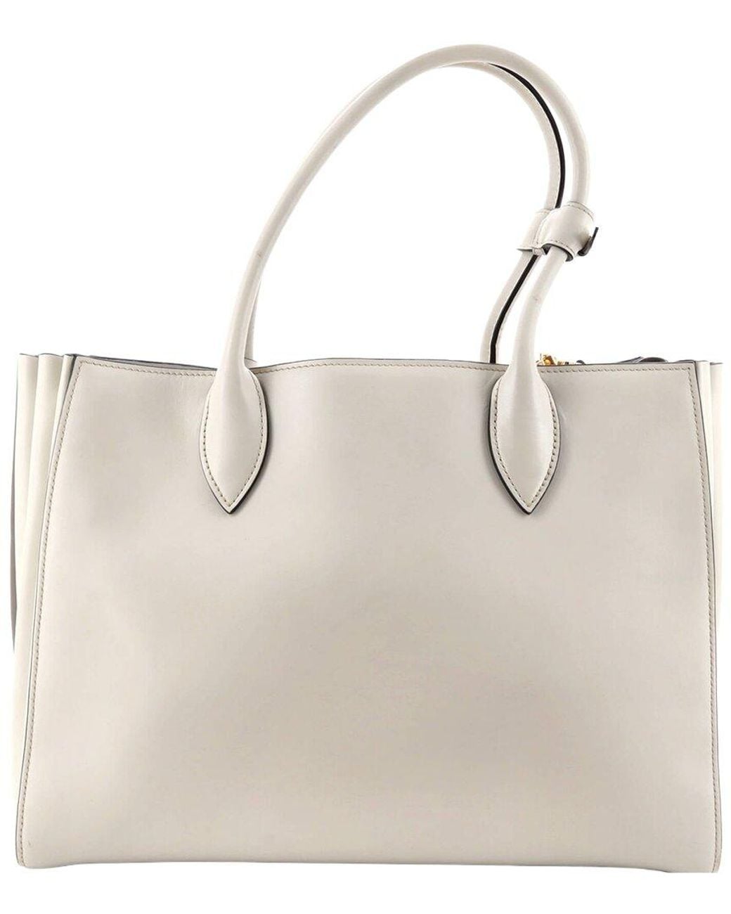 Prada Natural City Calfskin Soft Bibliotheque Tote Medium (Authentic Pre-Loved)
