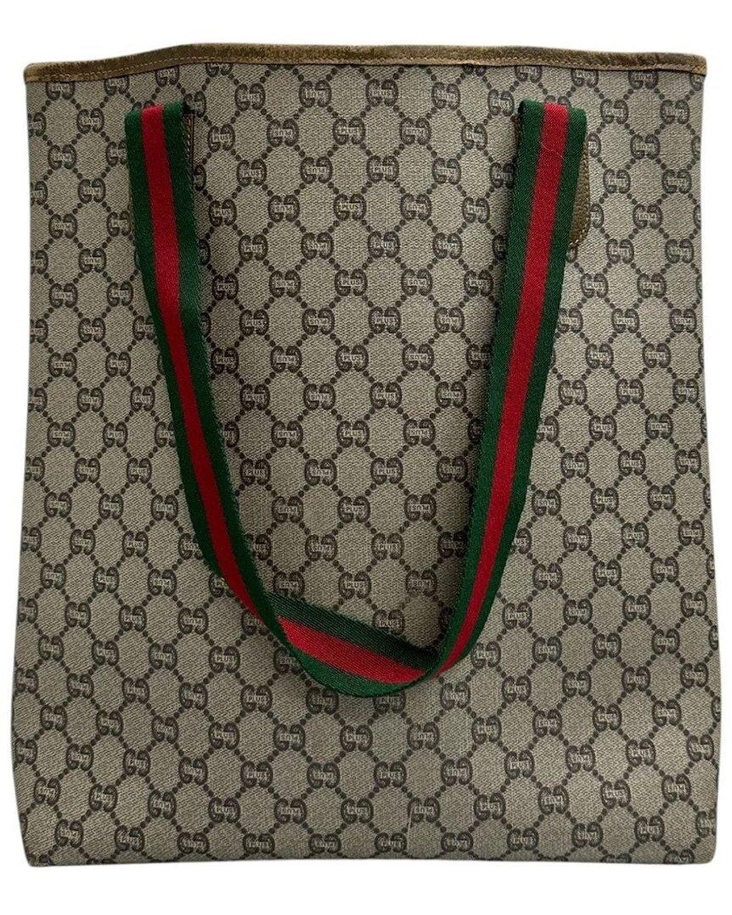 Gucci Multicolor Coated/Waterproof Canvas Gg Plus Tote (Authentic Pre-Loved)