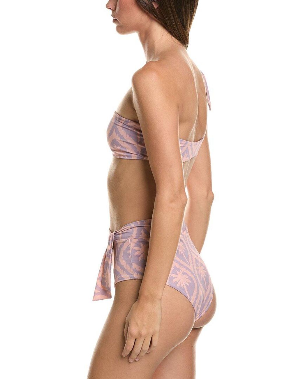 Manebí Pink Manebi 2Pc Tie-Up One-Shoulder Bikini Set
