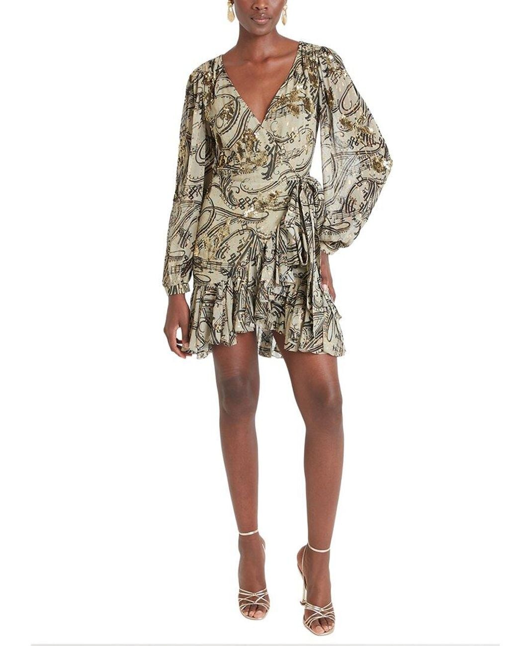 Temperley London Natural Silvana Silk-Blend Mini Dress