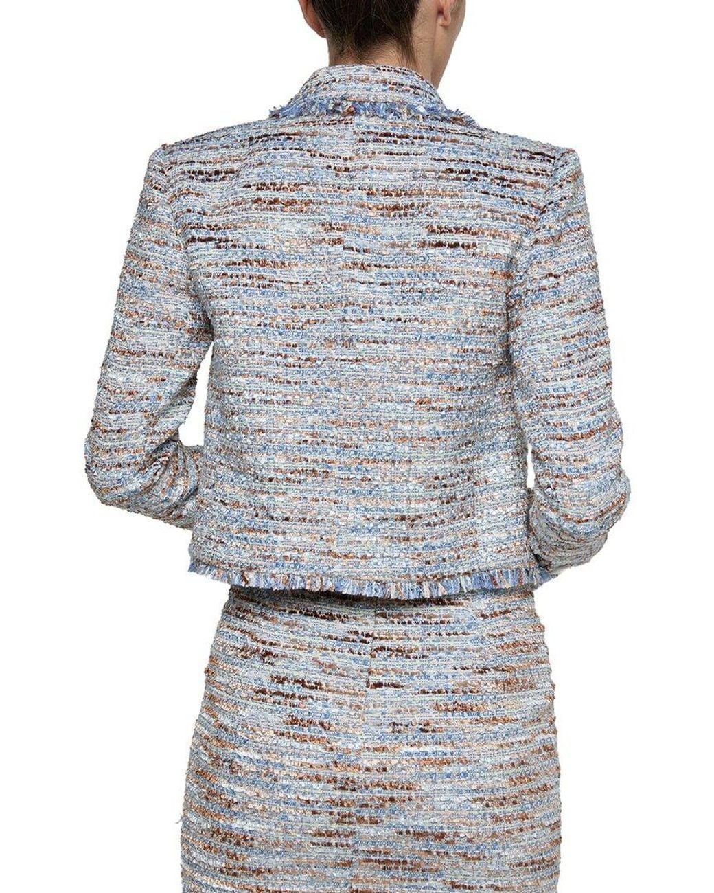 L'Agence Gray Marv Boxy Tweed Blazer