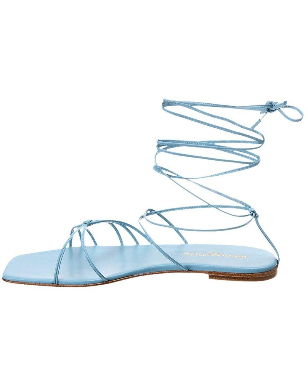 Gianvito Rossi Blue Sylvie Leather Sandal