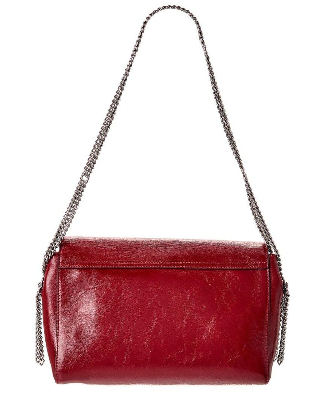 Mulberry Lily Chain-Linked Foldover Medium Leather Shoulder Bag in